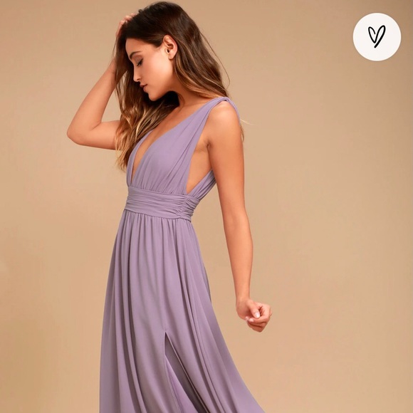 Look like a goddess! flowy Maxi Purple Gown - Picture 3 of 7